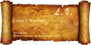 Leszl Verner névjegykártya
